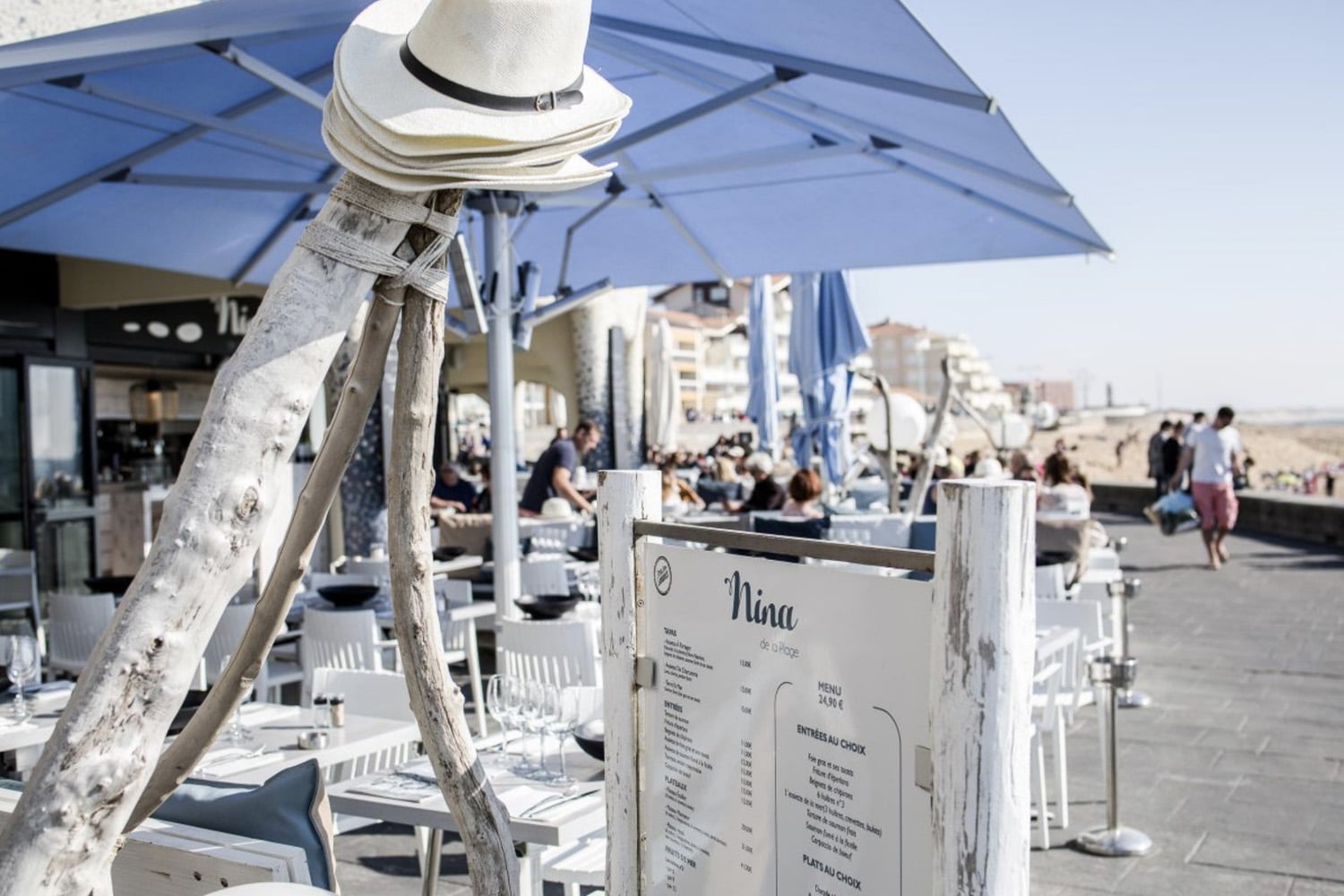 Terrasse brasserie vue mer Capbreton Landes